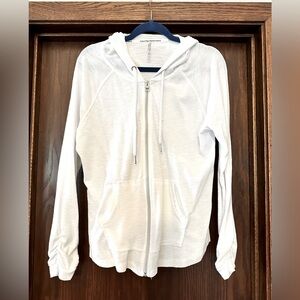 NWOT Calvin Klein Performance white full zip hoodie